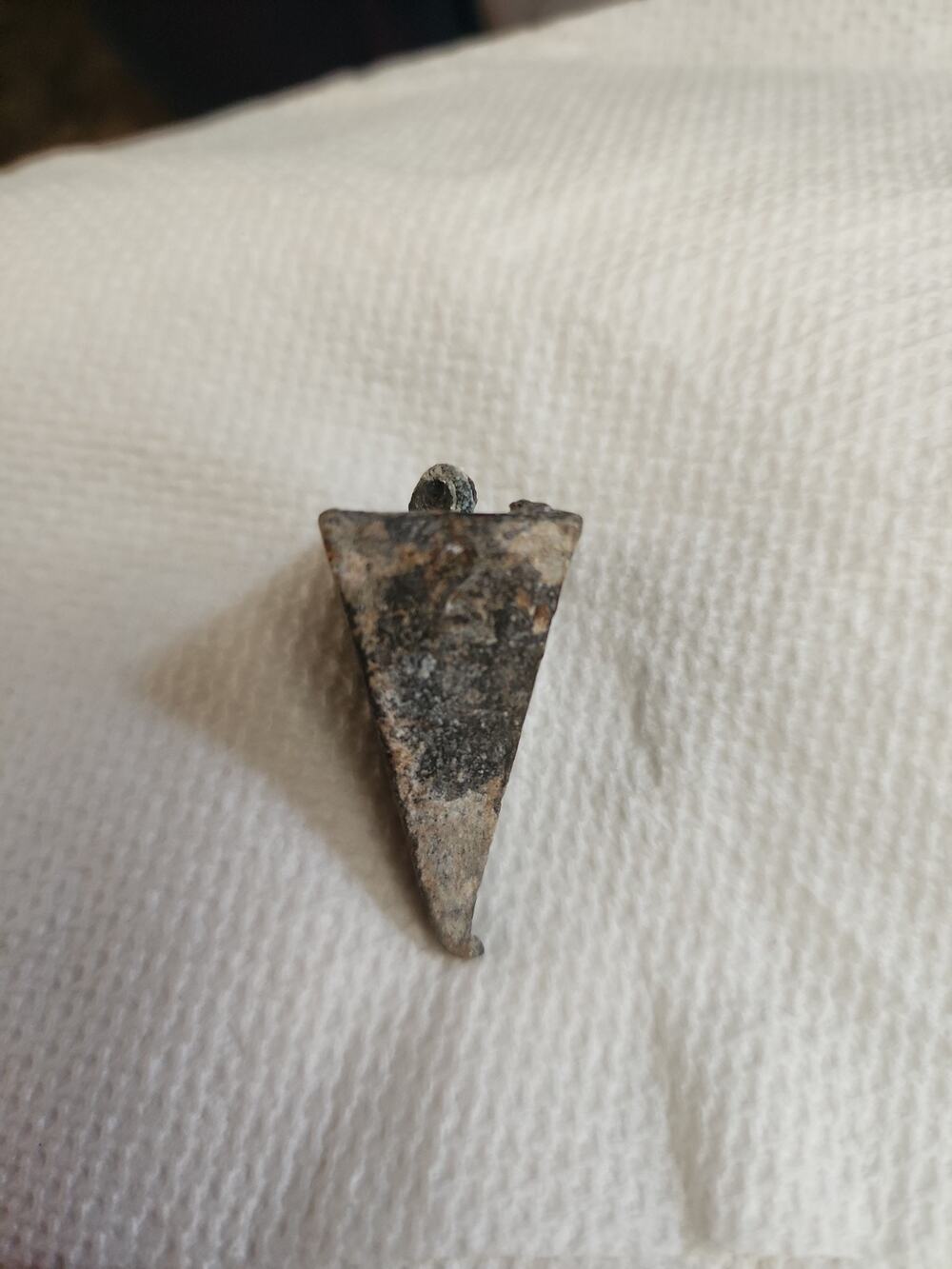 1920โs Vintage Fishing Number 2 pyramid sinker Antique Fishing Equipment